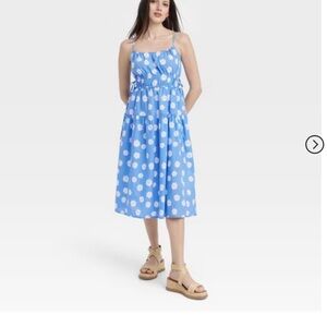 Women's Cinched Waist Midi Sundress - Universal Thread Sz Small